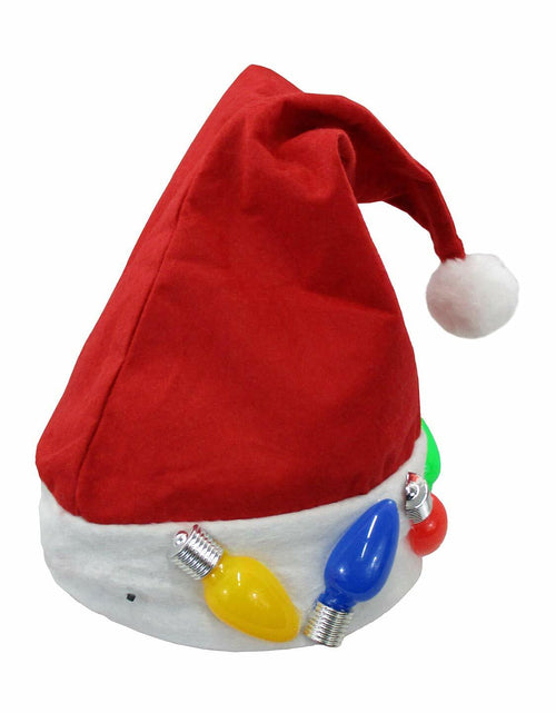 Load image into Gallery viewer, Nicky Bigs Novelties Adult Multi Color LED Light Up Santa Hat One Size
