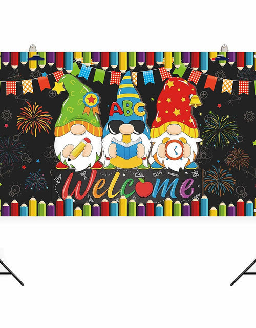 Load image into Gallery viewer, Back to School Photo Backdrop Banner Welcome Back 43x71 Inch Classroom Decor

