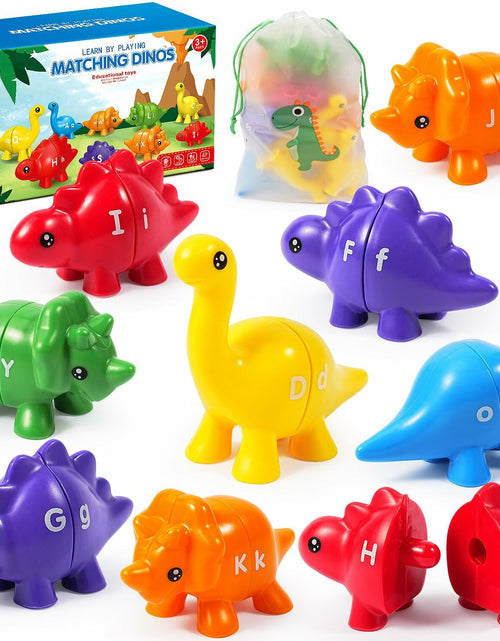 Load image into Gallery viewer, 52 PCS Double-Sided ABC Alphabet Dinosaur Toy Montessori Colors Matching Game
