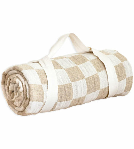 100 North Soft Warm Cuddle Blanket Black Beige 60x50 Inches Cotton Blend