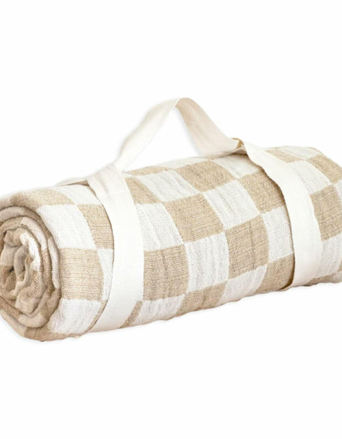 Load image into Gallery viewer, 100 North Soft Warm Cuddle Blanket Black Beige 60x50 Inches Cotton Blend
