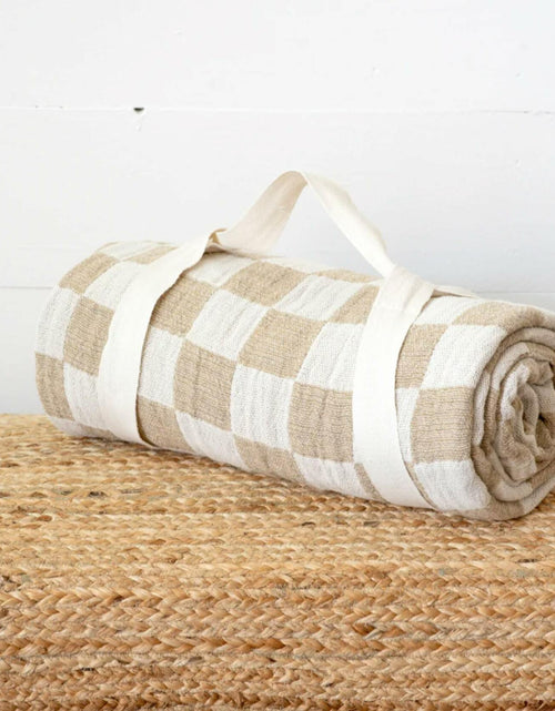 Load image into Gallery viewer, 100 North Soft Warm Cuddle Blanket Black Beige 60x50 Inches Cotton Blend
