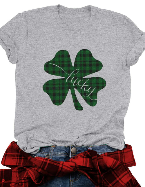 Load image into Gallery viewer, St Pattys Day Shirt Women Everybody in The Pub Getting Tipsy Lucky Clover Tee S
