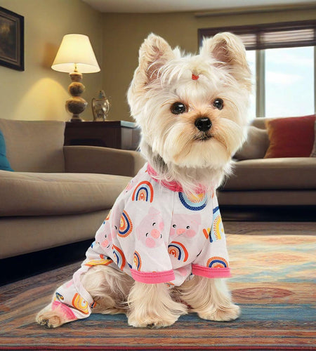 Dog Pajamas Small Chihuahua Yorkie Teacup Puppy Pjs Soft Pet Clothes Size 2XL