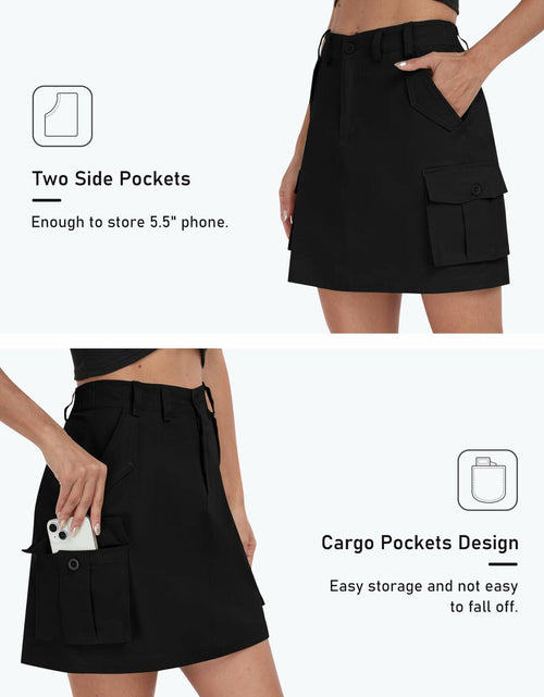 Load image into Gallery viewer, MoFiz Women's 18" Knee Length Golf Skirt Athletic Tennis Black Size M
