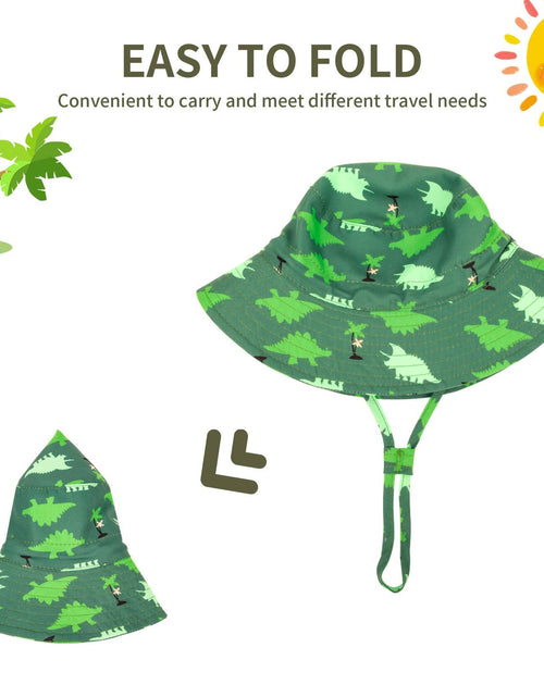 Load image into Gallery viewer, Fynnsure Baby Boy Sun Hat UPF 50+ Adjustable Bucket Hat Green Tree 0-6M
