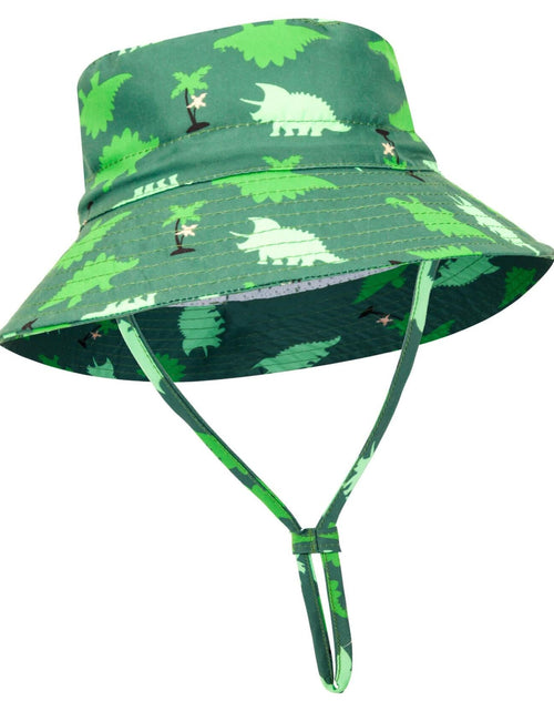 Load image into Gallery viewer, Fynnsure Baby Boy Sun Hat UPF 50+ Adjustable Bucket Hat Green Tree 0-6M

