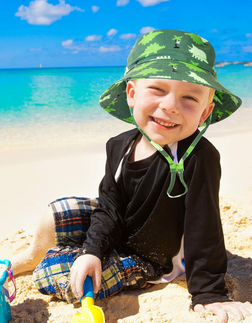Load image into Gallery viewer, Fynnsure Baby Boy Sun Hat UPF 50+ Adjustable Bucket Hat Green Tree 0-6M

