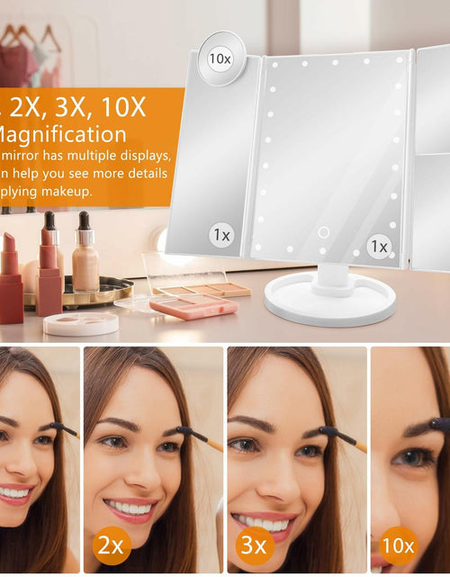 Load image into Gallery viewer, Hexagram Daughter Makeup Mirror with Lights Gift from Mom Birthday Christmas
