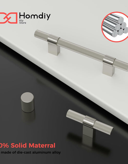 Load image into Gallery viewer, homdiy 15 Pack Matte Black Cabinet Handles 128mm 5in T Bar Drawer Pulls
