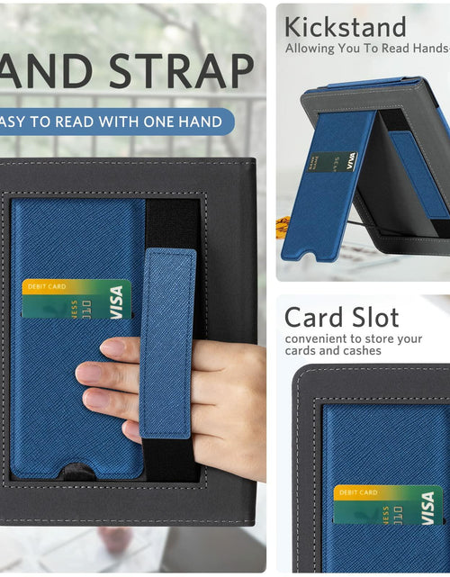 Load image into Gallery viewer, CoBak Kindle Paperwhite 11th Gen 6.8" PU Leather Case Stand Black
