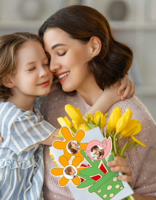 Load image into Gallery viewer, Memorywuu Mother's Day Flower Wood Picture Frame DIY Kit 6 Pcs Color Your Own
