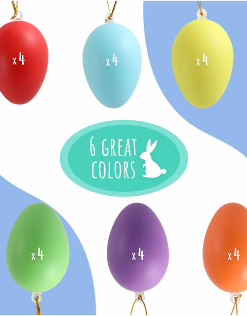 Load image into Gallery viewer, Festicy Easter Eggs Set 48 XXL 2025 with 6 Paints &amp; 2 Brushes Durable Decor
