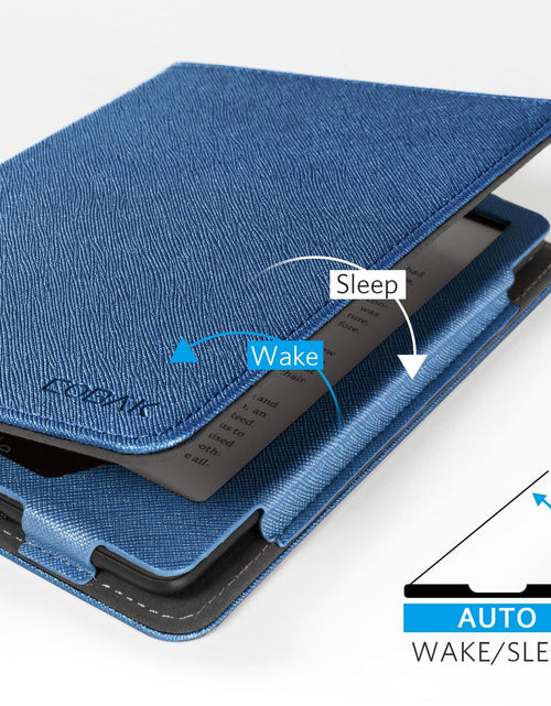 Load image into Gallery viewer, CoBak Kindle Paperwhite 11th Gen 6.8" PU Leather Case Stand Black

