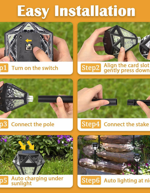 Load image into Gallery viewer, Ouddy Decor Solar Lights Outdoor Waterproof LED Garden Lights Cool White 8 Pack
