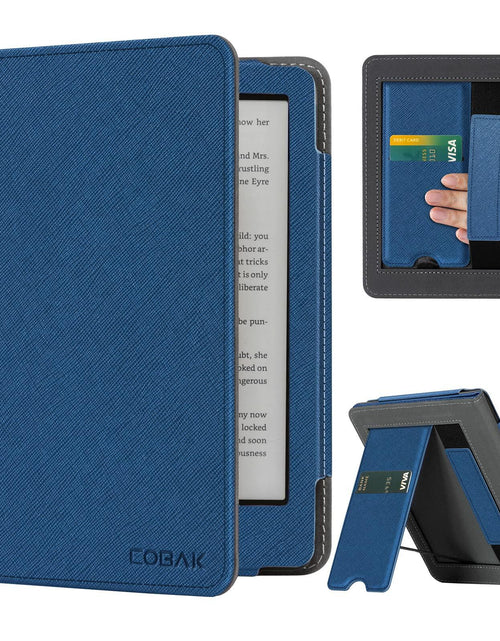 Load image into Gallery viewer, CoBak Kindle Paperwhite 11th Gen 6.8" PU Leather Case Stand Black
