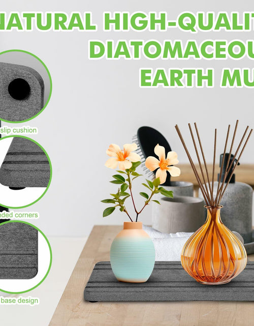 Load image into Gallery viewer, Vegoran 3PCS Grey Diatomite Stone Sink Tray 4x8in Water Absorbing Fast Dry
