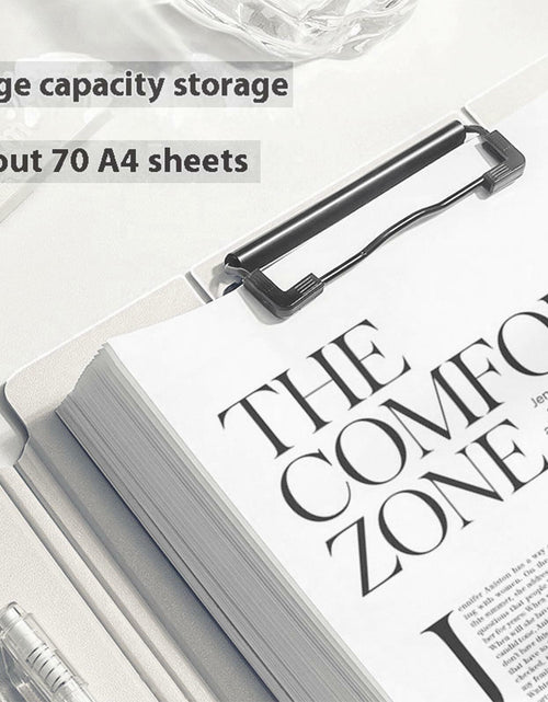 Load image into Gallery viewer, DAIZART Durable Plastic A4 File Folder with Iron Clamp Creamy White

