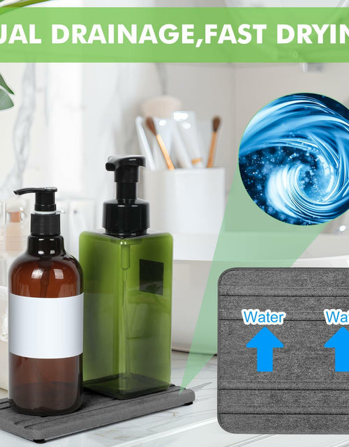 Load image into Gallery viewer, Vegoran 3PCS Grey Diatomite Stone Sink Tray 4x8in Water Absorbing Fast Dry
