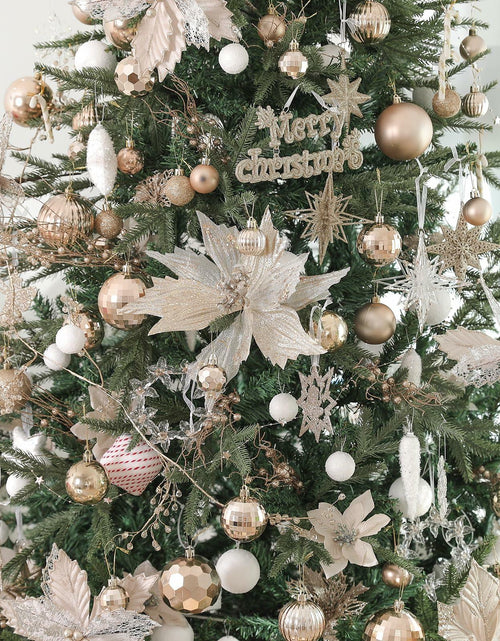 Load image into Gallery viewer, YiYunFloral Christmas Ball Ornaments 36pcs Shatterproof Champagne Xmas Decor
