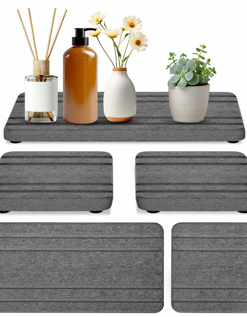 Load image into Gallery viewer, Vegoran 3PCS Grey Diatomite Stone Sink Tray 4x8in Water Absorbing Fast Dry
