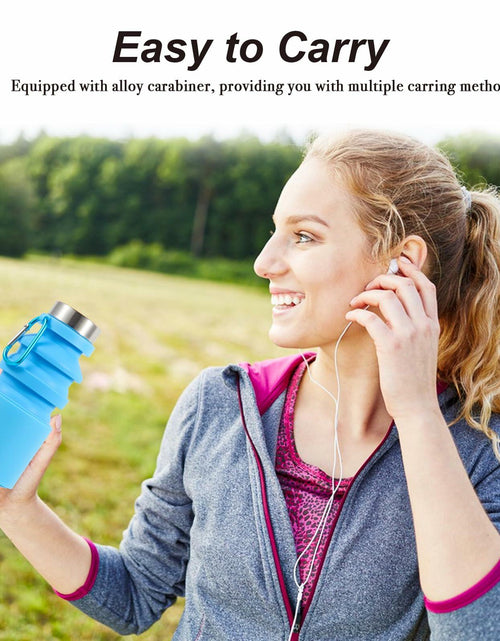 Load image into Gallery viewer, Mitour Collapsible Silicone Water Bottle Cup 650ml Foldable Reusable BPA Free
