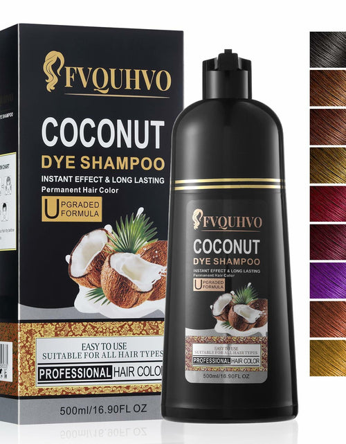 Load image into Gallery viewer, BestBy08/26 Hair Dye Shampoo 3-in-1 Coconut Oil Instant Color Cherry Brown
