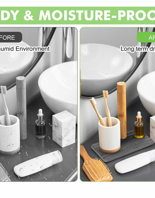 Load image into Gallery viewer, Vegoran 3PCS Grey Diatomite Stone Sink Tray 4x8in Water Absorbing Fast Dry
