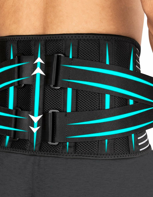 Load image into Gallery viewer, Back Brace Lower Back Pain Relief Breathable Stabilizing Belt Black L/XL
