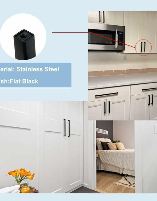 Load image into Gallery viewer, goldenwarm 20 Pack 5in Brushed Nickel Modern Square Cabinet Pulls
