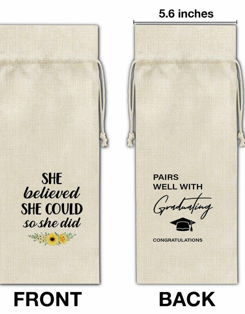 Load image into Gallery viewer, Graduation Wine Gift Bags for Women Daughter Sister Granddaughter 2 Pcs

