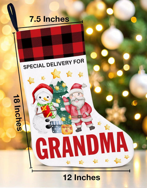 Load image into Gallery viewer, TSUYAWU Grandma Christmas Stocking Snowman Xmas Decoration 18x12 Inch
