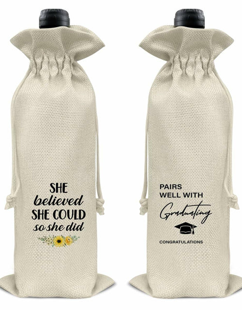 Load image into Gallery viewer, Graduation Wine Gift Bags for Women Daughter Sister Granddaughter 2 Pcs
