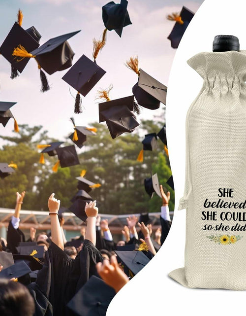 Load image into Gallery viewer, Graduation Wine Gift Bags for Women Daughter Sister Granddaughter 2 Pcs
