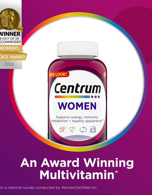 Load image into Gallery viewer, BestBy10/25 Centrum Multivitamin Women Iron Vitamin D3 B Vitamins 120 Count
