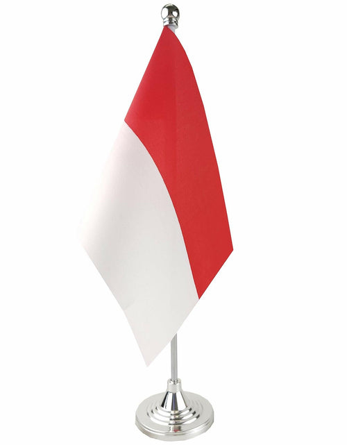 Load image into Gallery viewer, GentleGirl.USA Indonesia Mini Table Flag with Stand Small Stick Red White
