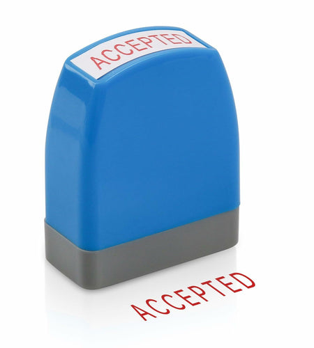YIEMI Self-Inking Office Stamp Blue Red Ink Clear Crisp Impressions