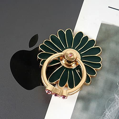 Load image into Gallery viewer, Ailifly Multi Style Cute Pattern Metal Cell Phone Ring Grip Stand Dark Green
