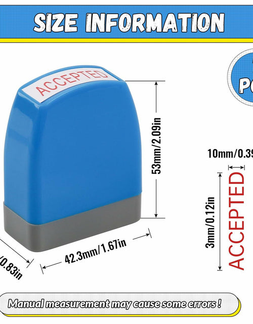 Load image into Gallery viewer, YIEMI Self-Inking Office Stamp Blue Red Ink Clear Crisp Impressions
