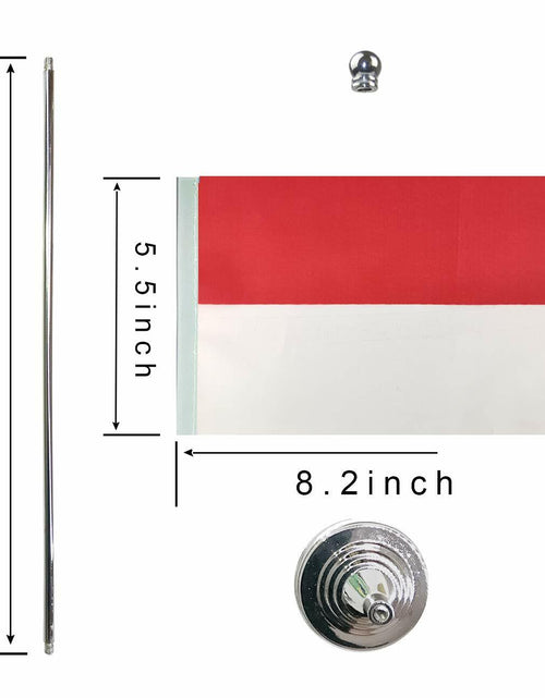 Load image into Gallery viewer, GentleGirl.USA Indonesia Mini Table Flag with Stand Small Stick Red White
