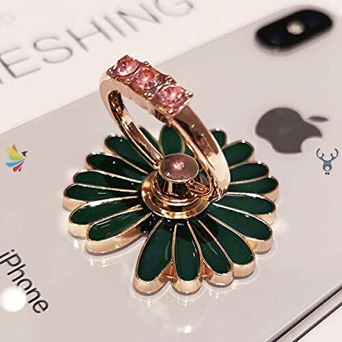 Load image into Gallery viewer, Ailifly Multi Style Cute Pattern Metal Cell Phone Ring Grip Stand Dark Green
