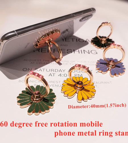 Ailifly Multi Style Cute Pattern Metal Cell Phone Ring Grip Stand Dark Green