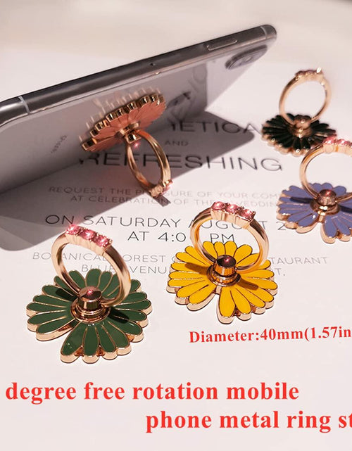 Load image into Gallery viewer, Ailifly Multi Style Cute Pattern Metal Cell Phone Ring Grip Stand Dark Green
