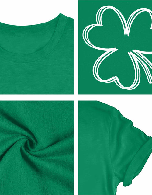 Load image into Gallery viewer, Plus Size St. Patrick's Day Lucky Shamrock Tee Shirt Women Green Size 2XL
