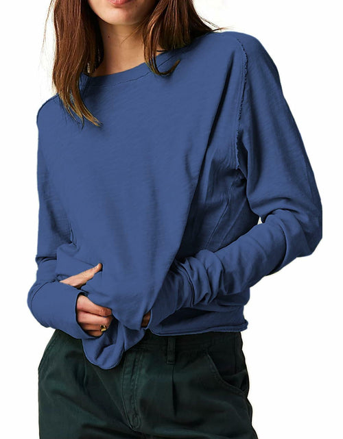 Load image into Gallery viewer, ELGOGY Women's Oversized Short Sleeve Crewneck T-Shirt Black Size L
