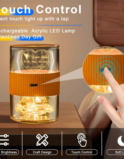 Load image into Gallery viewer, AO LI GEI Touch LED USB Rechargeable Bedside Lamp Warm Light Gold
