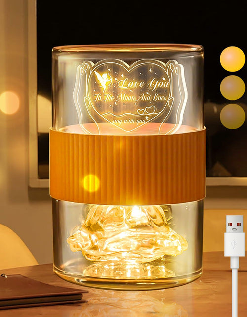 Load image into Gallery viewer, AO LI GEI Touch LED USB Rechargeable Bedside Lamp Warm Light Gold
