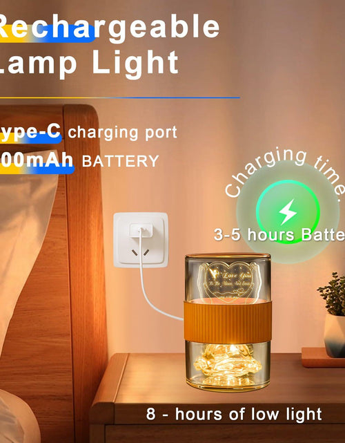 Load image into Gallery viewer, AO LI GEI Touch LED USB Rechargeable Bedside Lamp Warm Light Gold
