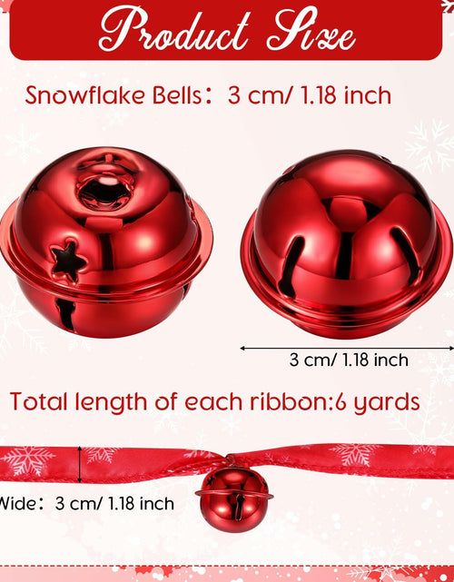 Load image into Gallery viewer, Jutom 2 Pack 6 Yards Burlap Christmas Garland with Jingle Bells Red Black
