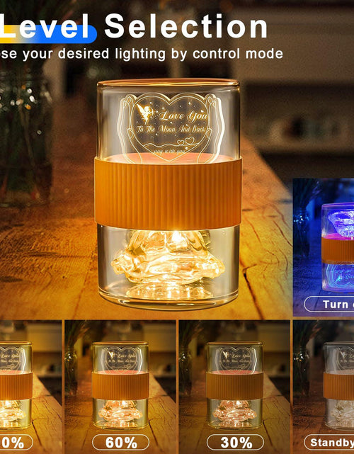 Load image into Gallery viewer, AO LI GEI Touch LED USB Rechargeable Bedside Lamp Warm Light Gold
